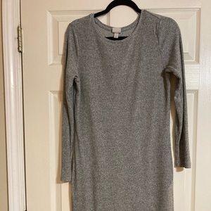 Ribbed long sleeve dress